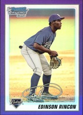2010 (PADRES) Bowman Chrome Prospects Purple Refractors #BCP39 Edinson Rincon