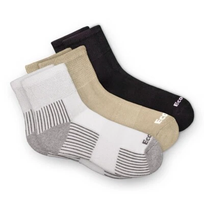 EcoSox DIABETIC Quarter Bamboo Unisex Sock 3 colors, Med 9-11, LG 10-13, XL 13+ - Image 1 of 4