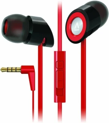 Creative HITZ MA350 3.5 MM in Ear Noise Isolating Headphones 9 MM Driver - Red