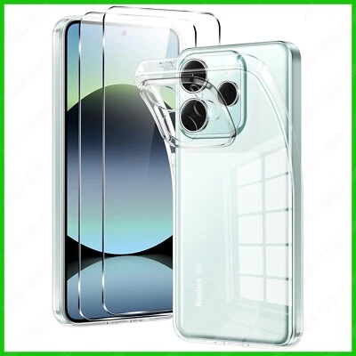 Cover + Pellicola Vetro per Xiaomi Redmi Note 14 5G Custodia Guscio Silicone Tpu - Immagine 1 di 4