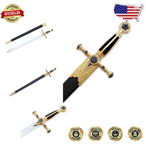 Exquisite 33" Medieval Sword with Non-Sharpened Blade & Scabbard - Right Handed - Picture 1 of 10