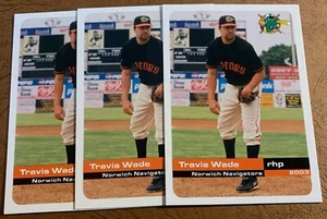 Lote de 3 cartas Travis Wade 2003 Grandstand Norwich Navigators - Imagen 1 de 1