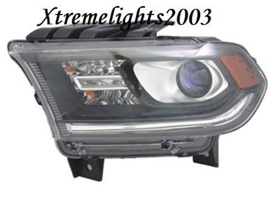 DODGE DURANGO 2014-2015 LEFT DRIVER HEADLIGHT HEAD LAMP LIGHT W/O LED BLACK - Image 1 of 2