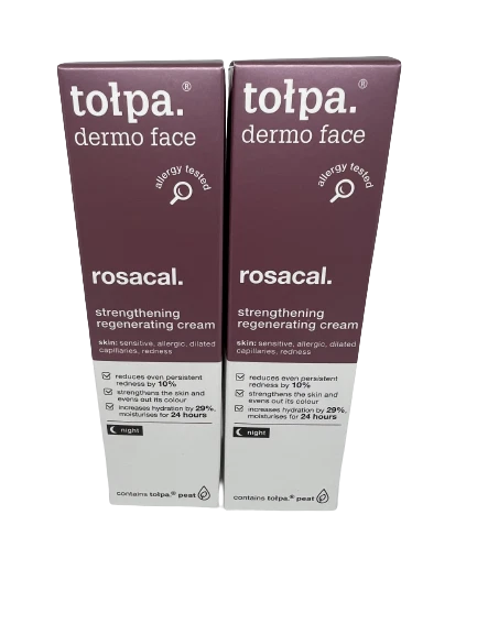Tolpa Dermo Rosacal Strenthening Regenerating Cream Night 40ml x 2 SEE DATES - Image 1 of 1