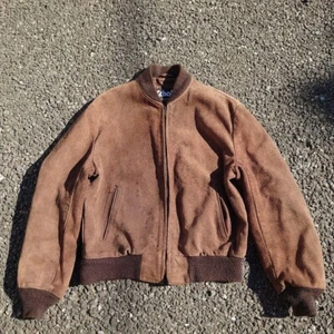 Schott USA made suede bomber jacket size 42 - Picture 1 of 10