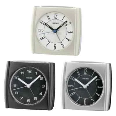 new Seiko bedside Alarm Clock quiet Beep Light Luminous QHE205 Volume Control - Image 1 of 4