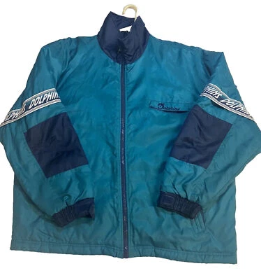 Vintage Miami Dolphins Pro Player Jacket Coat Size XL Extra Large Zip Up Rare - Image 1 of 4