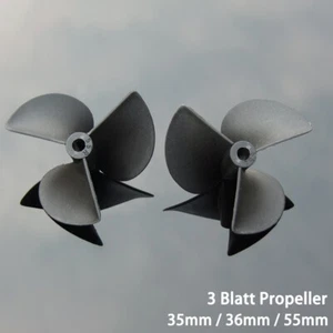35/36/55mm Nylon Kunststoff Propeller Schiffsschraube 3 Blatt Für RC Boot Modell - Picture 1 of 5