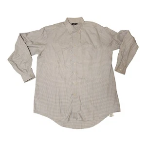 LANDS' END Shirts Mens 17-36 Tall Blue Long Sleeve Striped Oxford Button Down - Picture 1 of 7