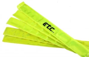 ETC 100% Reflective Hi Viz Slap Wrap Wrist & Ankles Cycling Safety Yellow RF027 - Picture 1 of 1