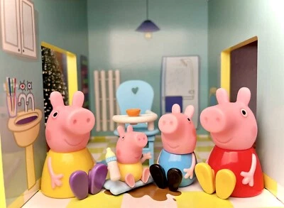 Totalmente Nuevo: 3.2" Chloe Pig & 2" Baby Alexander Pig & Peppa & George y 1 Silla Alta Foto 1 de 4