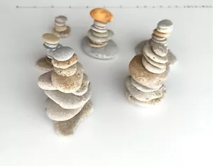 50 pc Natural small Beach Stones Cairns Rocks pebble art craft Stacking Cairn US - Picture 1 of 12