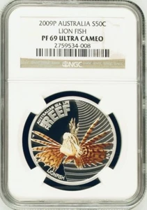 2009 LION FISH AUSTRALIA PF69 1/2 oz UC First coin in series REEF SEA LIFE - Picture 1 of 2