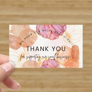 Thank You for Supporting Our Small Business Cards (3.5 x 2 Inches - 200 pcs) - Picture 1 of 2