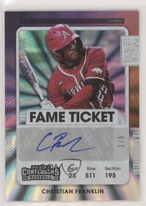 2021 Panini Contenders Draft 2 Fame Ticket /5 Christian Franklin #DT2-CF Auto