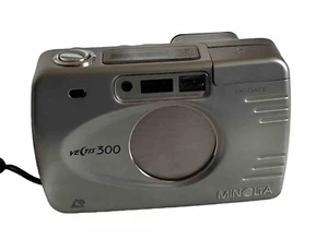 Minolta Vectis 300 IX-DATE Color Silver CR2 Battery Operated Film Camera 📸 - Picture 1 of 4