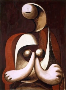 Pablo Picasso Woman Sitting In A Red  Armchair Giclée Print Fine canvas - Picture 1 of 4