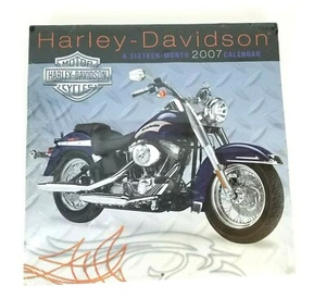 Harley Davidson Motorcycles 16 Month Calendar Sealed 2007 Gift - Picture 1 of 2