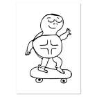 'Schildkrte auf Skateboard' Wandplakate / Drucke (PP028337)