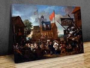 Southwark Fair William Hogarth montierter Leinwanddruck fertig zum Aufhängen - Bild 1 von 9