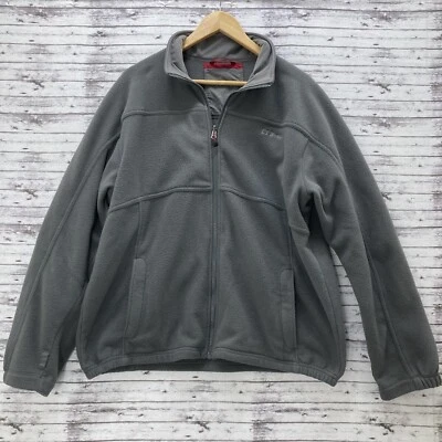 LL Bean Gris Cremallera Vellón Hombre’s Talla Grande Chaqueta Forro con Bolsillos Foto 1 de 4