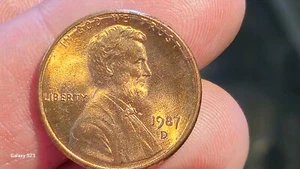 1987 D Lincoln Memorial Penny No "FG" Repunched Mintmark Rare Error - Picture 1 of 3