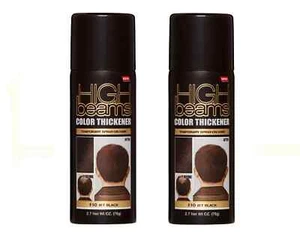 High Beams Color Thickener Temporary Spray-On Hair 2.7 oz ( Black ) (2 Pack) - Picture 1 of 1