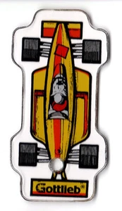 MARIO ANDRETTI Promo Pinball Plastic YELLOW RACE CAR - Picture 1 of 2