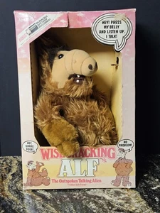 Vintage 1986 Wisecracking ALF The Outspoken Talking Alien Coleco con scatola FUNZIONA - Foto 1 di 10