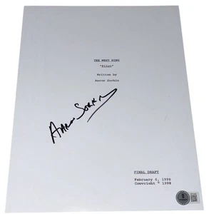 Aaron Sorkin signed Autogramm The West Wing "Pilot" Full TV Ep Script Beckett - Bild 1 von 2