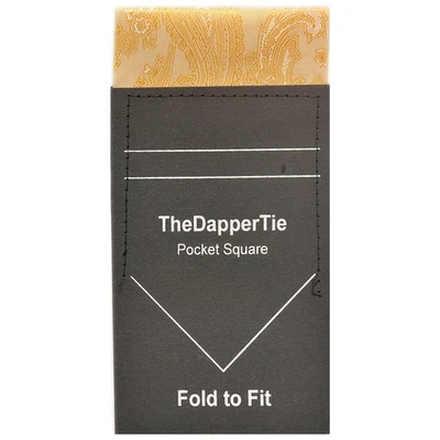 TheDapperTie - Nuevo Cuadrado de Bolsillo Pre Plegado Plano de Cachemira para Hombre en Tarjeta Foto 1 de 3