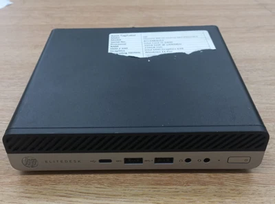 HP EliteDesk 800 G5 Mini PC i5-9500T 8GB RAM  250GB SSD Windows 11 Pro No PSU - Image 1 of 3