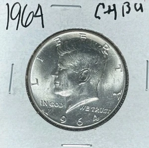 1964 KENNEDY SILVER HALF DOLLAR ~ CH/BU ~BEAUTIFUL COIN~90% SILVER - Picture 1 of 2