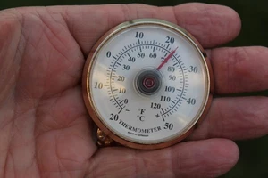 Thermometer Vintage Antique car Auto gauge Chevy Ford Hot Rod Germany - Picture 1 of 16