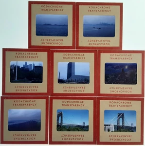 New York City Skyline, Harbor, Boats, Bridges+: 1950's 35mm Slide LOT x8 - Picture 1 of 10