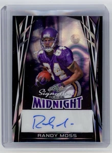2025 Leaf Signature Series Midnight RANDY MOSS Black Autograph Auto 1/1 Vikings - Picture 1 of 2