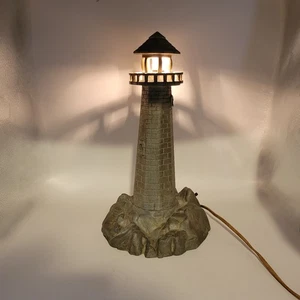 Antique Art Deco Figural Lighthouse Light House Table Lamp 13.5" tall Nautical - Picture 1 of 7