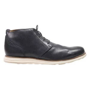 COLE HAAN Chukka Boots Black Leather Mens UK 10.5 - Picture 1 of 6