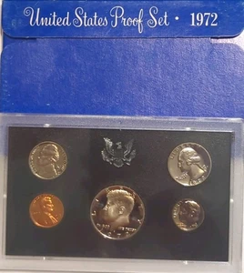 1972-S US Mint Proof Set 5 Coin Set OGP Original Government Packaging - Picture 1 of 2