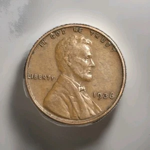1936 No Mint Mark Lincoln Wheat Penny RARE ERROR - Picture 1 of 3