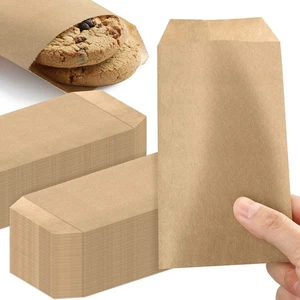 1000 Pack 3 x 5 Inches Kraft Mini Paper Bags Brown Treat Small Flat Favor Bag... - Picture 1 of 7