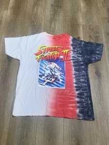 Street Fighter 2 Ryu Tie-Dye Multi-color Short Sleeve T-Shirt Size XLarge - Picture 1 of 4