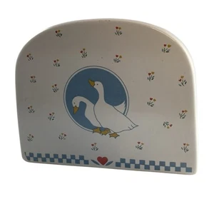 Moonlight Stoneware Goose Geese Vintage Napkin Holder Country Cottagecore - Picture 1 of 17
