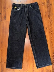 Brooklyn Xpress Jeans Men’s Size 38x34 Black Wide Leg Baggy Y2K  - Picture 1 of 6