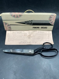 WISS Pinking Shears Scissors Model C Original Box Instructions Light Fabric Sew - Picture 1 of 20