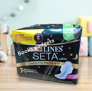 10 Pacchi (80 Assorbenti) Lines Seta Ultra Extra con Ali più Lungo più Largo - Foto 1 di 1