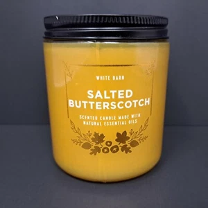 White Barn Jar Candle Salted Butterscotch Natural Essential Oils New Unburned - Picture 1 of 11