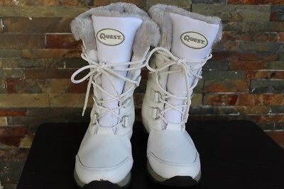 Botas de invierno QUEST Glacier WOS blancas forradas aislantes para nieve talla 6 Foto 1 de 3