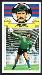 AMADOR - FC BARCELONA 1985-86 CROMO LA LIGA ESTE 85/86 PANINI RECUPERADO - Imagen 1 de 2