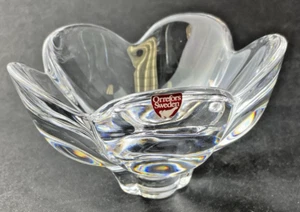 Orrefors Sweden Crystal Scalloped Edge Bowl 5.5" & 3.5" Tall - Picture 1 of 10